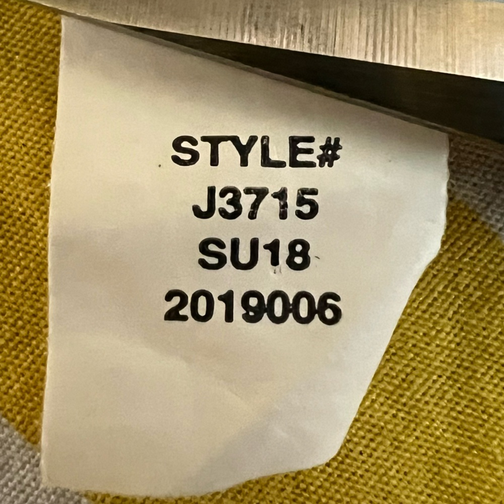 J. Crew Yellow Striped Cotton Popover 10 - Picture 6 of 7